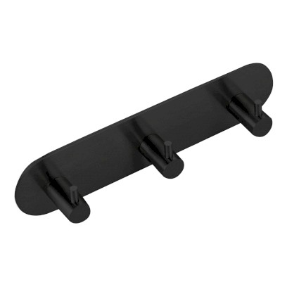 Samolepící trojháček, kulatý, černá mat 32203B