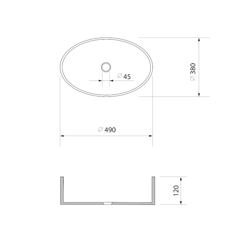 NOBAL skleněné gravírované umyvadlo na desku, 49x38 cm, černá TY326