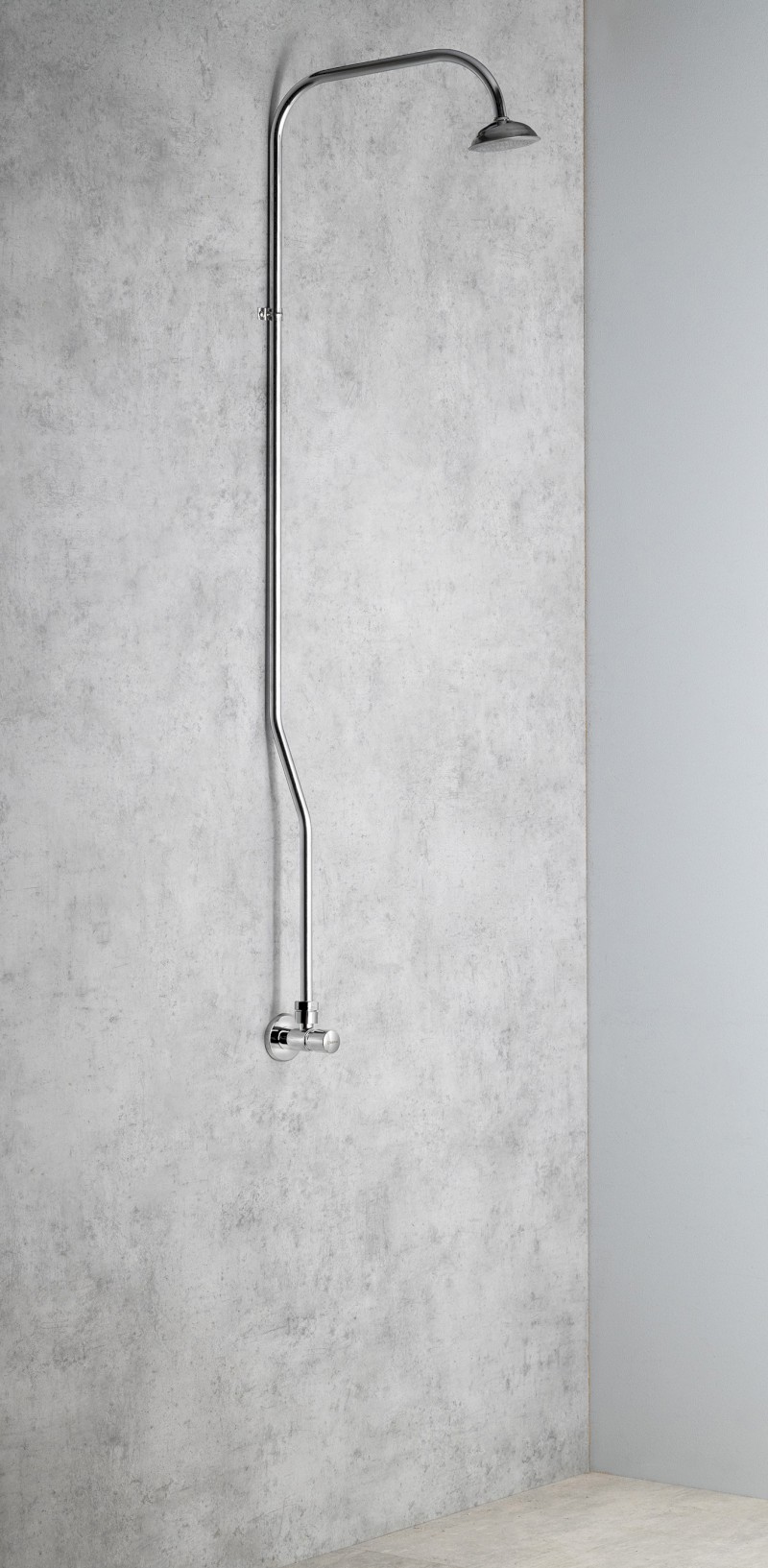 Sprchový sloup s tlačným ventilem, chrom TEM400