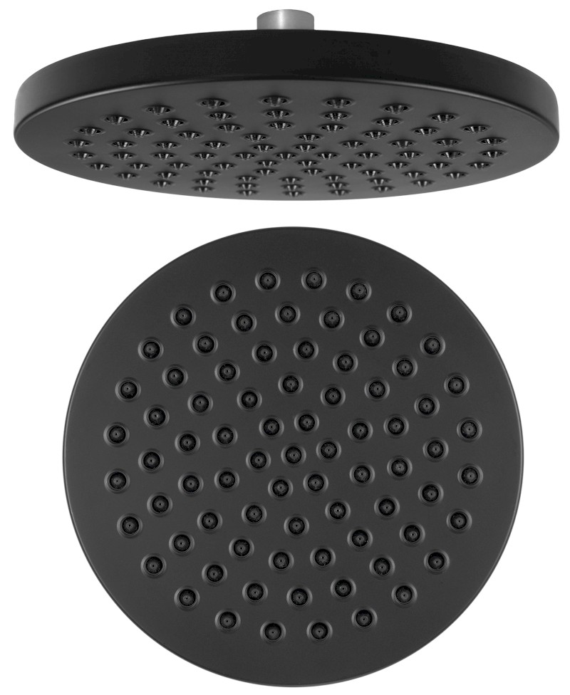 Hlavová sprcha, průměr 200mm, ABS/černá mat SC120