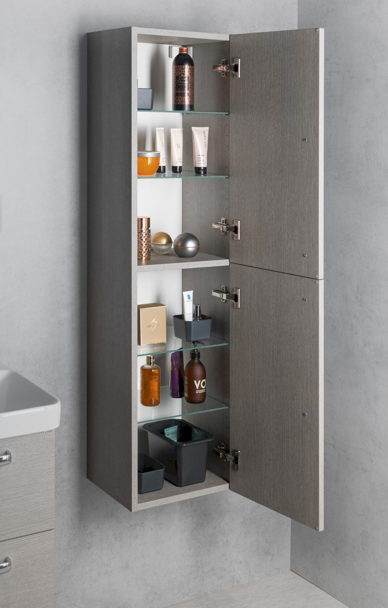 THEIA skříňka vysoká 35x138x29,3cm, levá/pravá, dub stříbrný TH350-1111