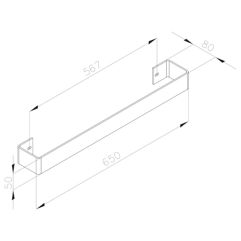 MAGNIFICA držák ručníků 650mm, nerez mat IRPA19