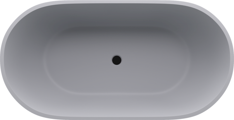 REDUTA volně stojící vana litý mramor 150x75x58cm, šedá mat 71843.31