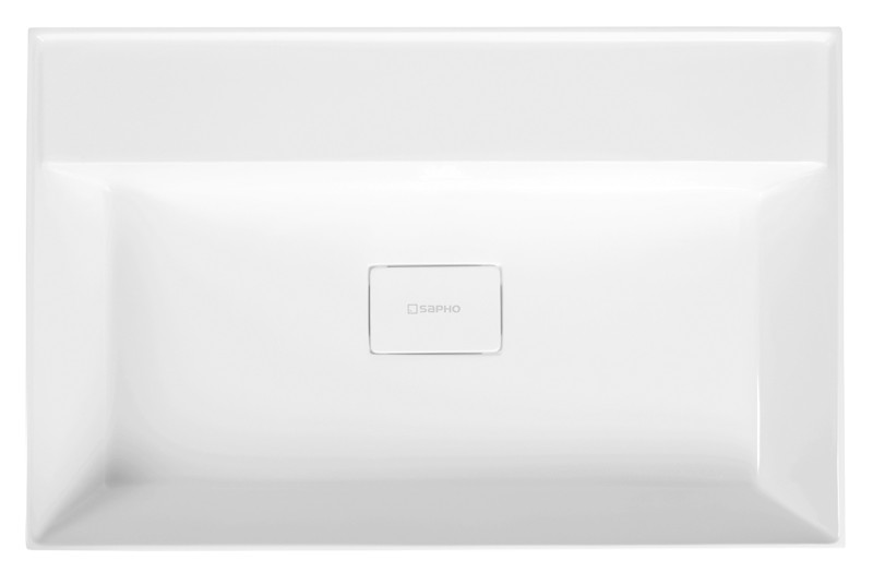 GODIVA umyvadlo, litý mramor, 68x44cm, bez otvoru, bílá GU068-0