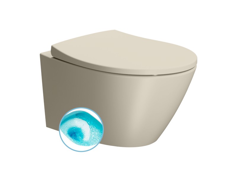 MODO závěsná WC mísa, Swirlflush, 37x52cm, creta dual-mat 981608