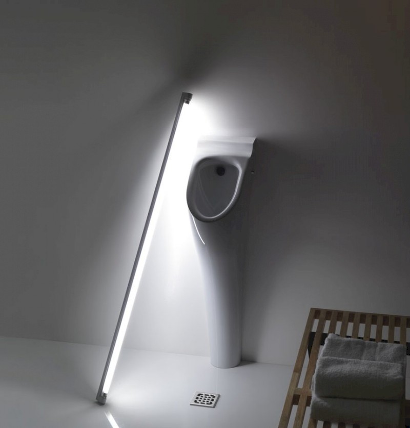 AQUATECH urinál na postavení se zakrytým přívodem vody 21x92,5x30 cm, včetně sifonu, bílá 373001