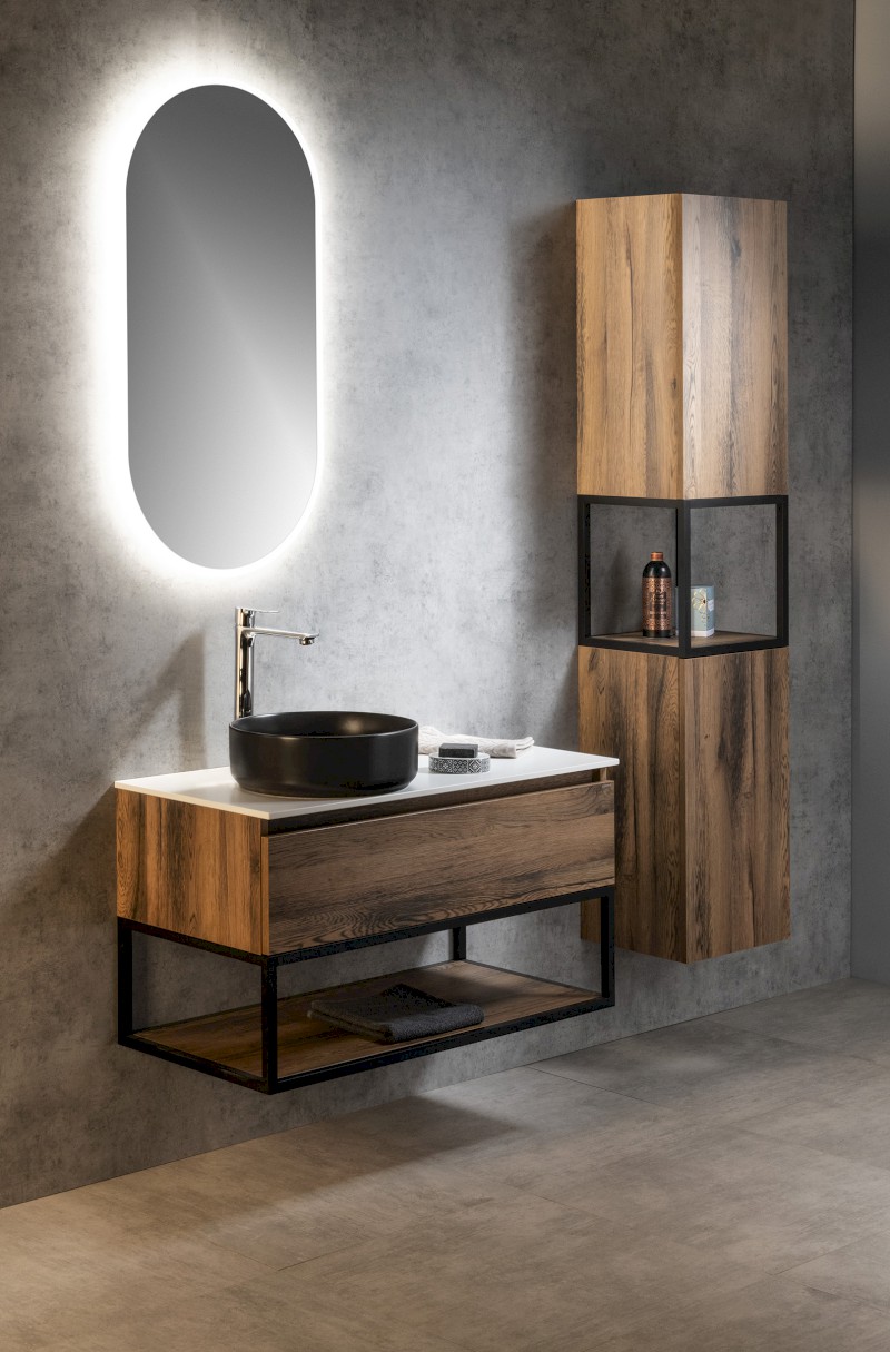 SKARA deska Rockstone 91,2x1,2x46cm, bílá mat CG026-0101