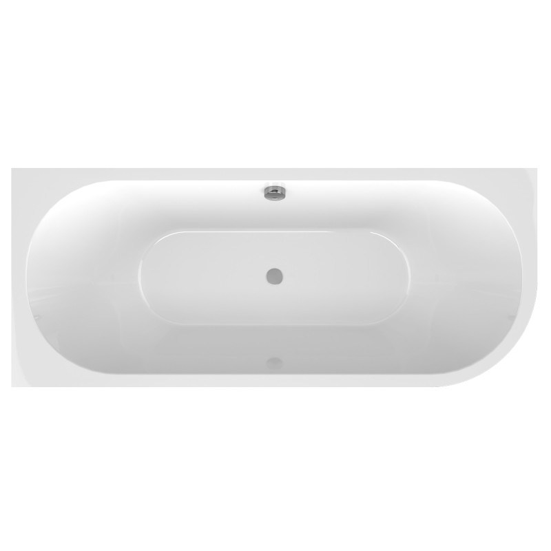 VIVA L MONOLITH asymetrická vana 170x75x60cm, bílá/verde 70119M.44