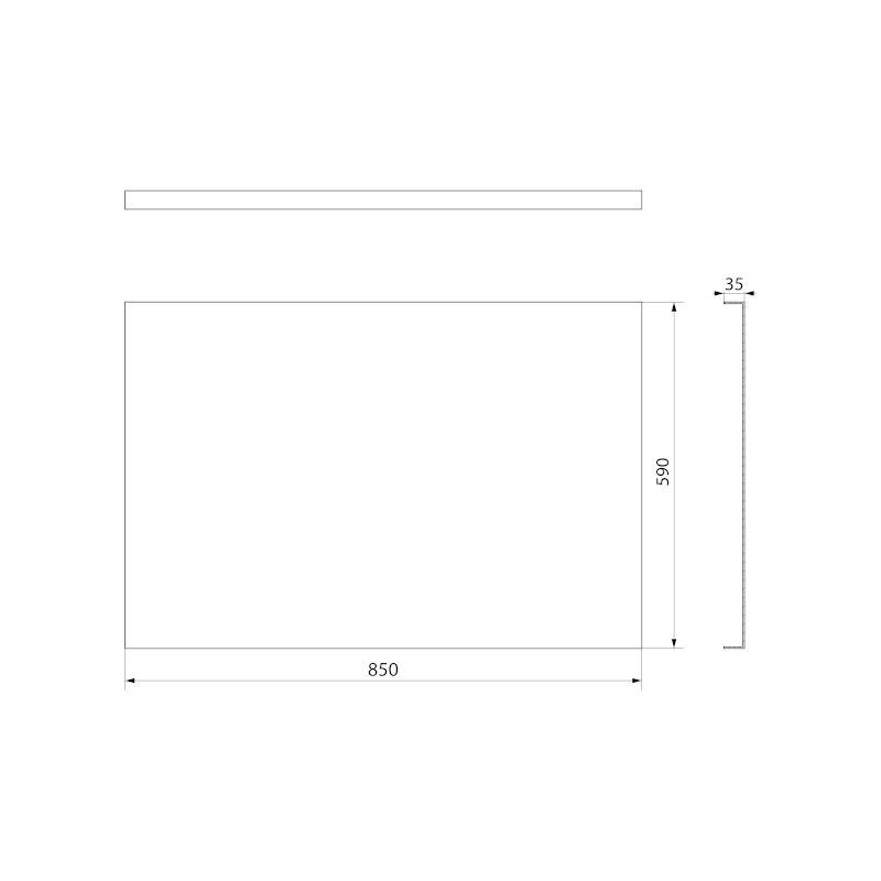 PLAIN panel boční 85x59cm 72695