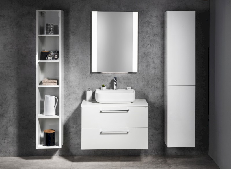 CIRASA umyvadlová skříňka 79,8x52x46cm, bílá lesk CR801-3030