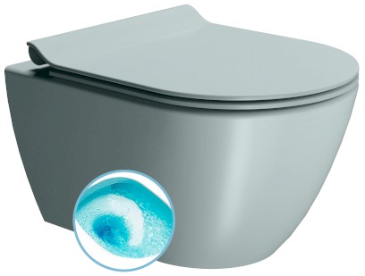 PURA závěsná WC mísa, Swirlflush, 36x50cm, ghiaccio dual-mat 881615