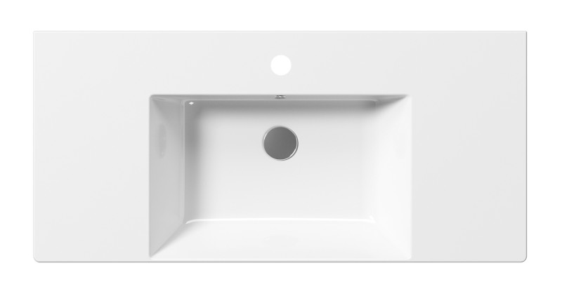 KUBE X keramické umyvadlo 100x47cm, s odkládacími plochami, bílá ExtraGlaze 9451111