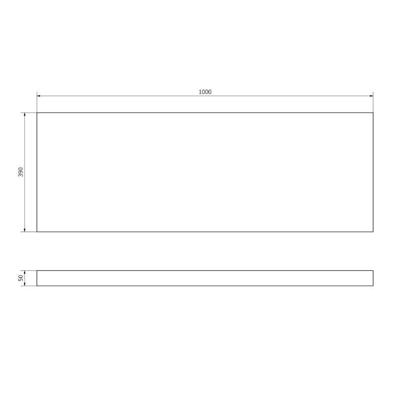 AVICE deska pod umyvadlo 100x39cm, tl.5cm, dub starobílý AV1105