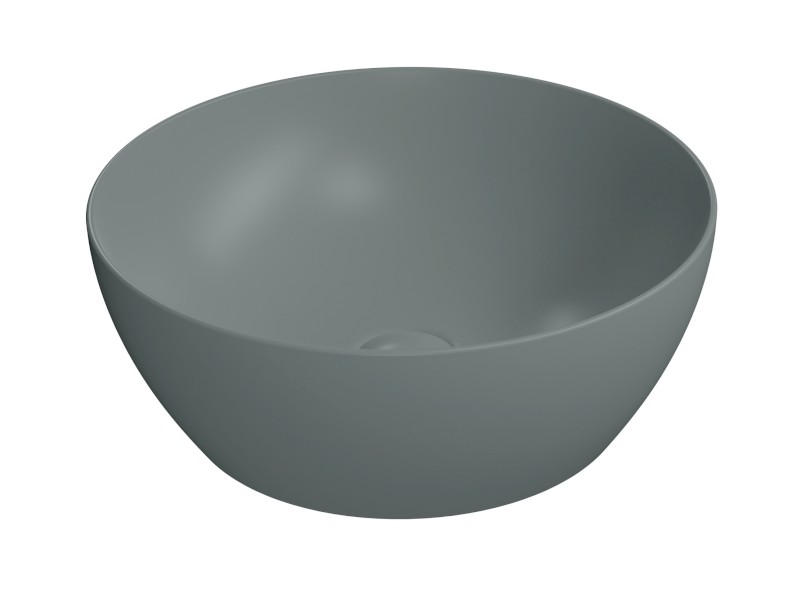 PURA keramické umyvadlo na desku, průměr 42cm, agave mat 885104