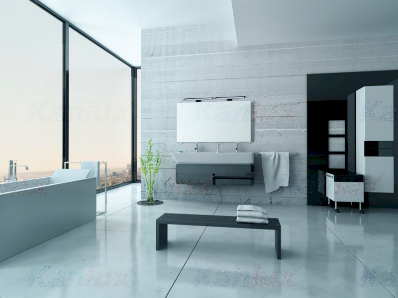 ASTEN LED svítidlo 12W, 600x110mm, IP44, černá mat 26684