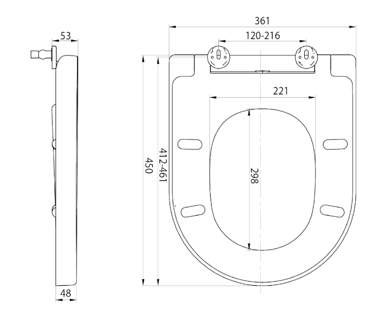 DONA WC sedátko, Soft Close, Easy Take, bílá FD121