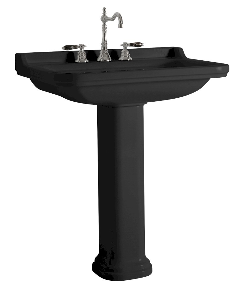 WALDORF universální keramický sloup k umyvadlům 60, 80cm, černá mat 417031