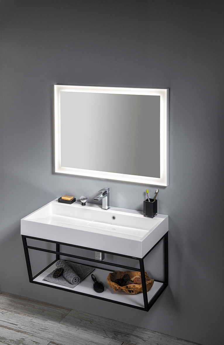 AMUR umyvadlo, litý mramor, 90x46cm, kryt výpusti, bílá 55032