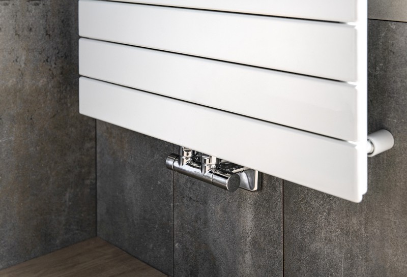 TWIN připojovací sada ventilů pro středové připojení, chrom CP401S