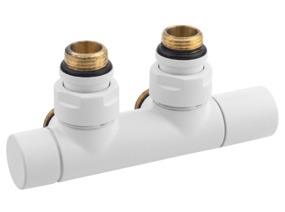 TWIN připojovací sada ventilů pro středové připojení, bílá mat CP4101W