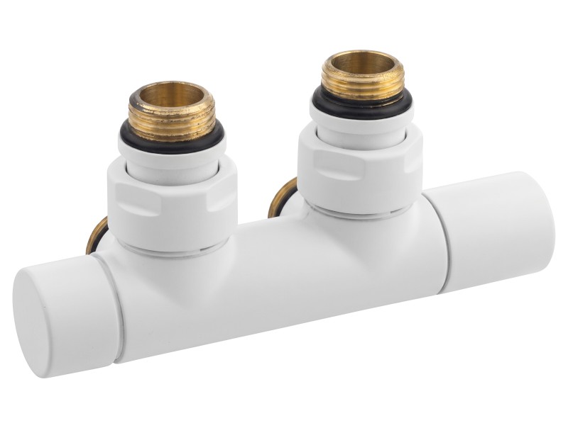 TWIN připojovací sada ventilů pro středové připojení, bílá mat CP4101W