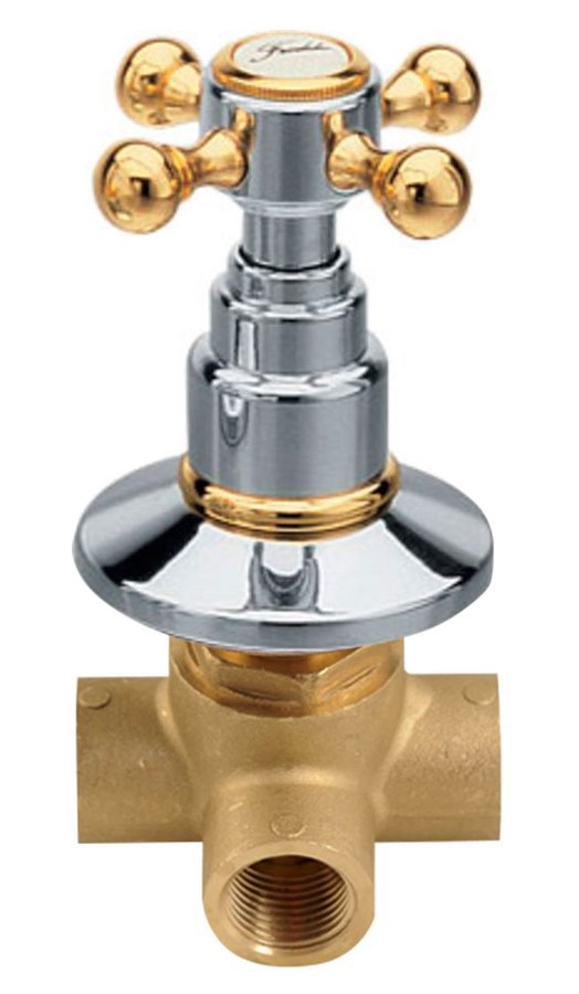 ANTEA podomítkový přepínač, chrom/zlato DEVIN22