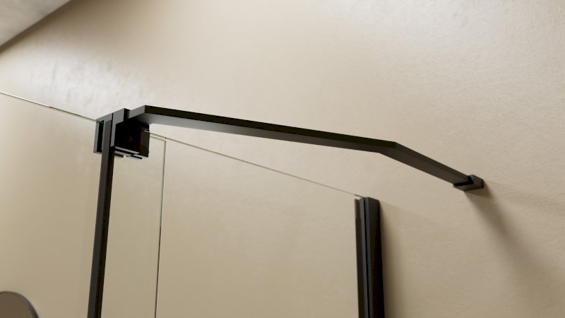 ROLLS BLACK vanová zástěna 1400x1500mm, čiré sklo BS-R140B