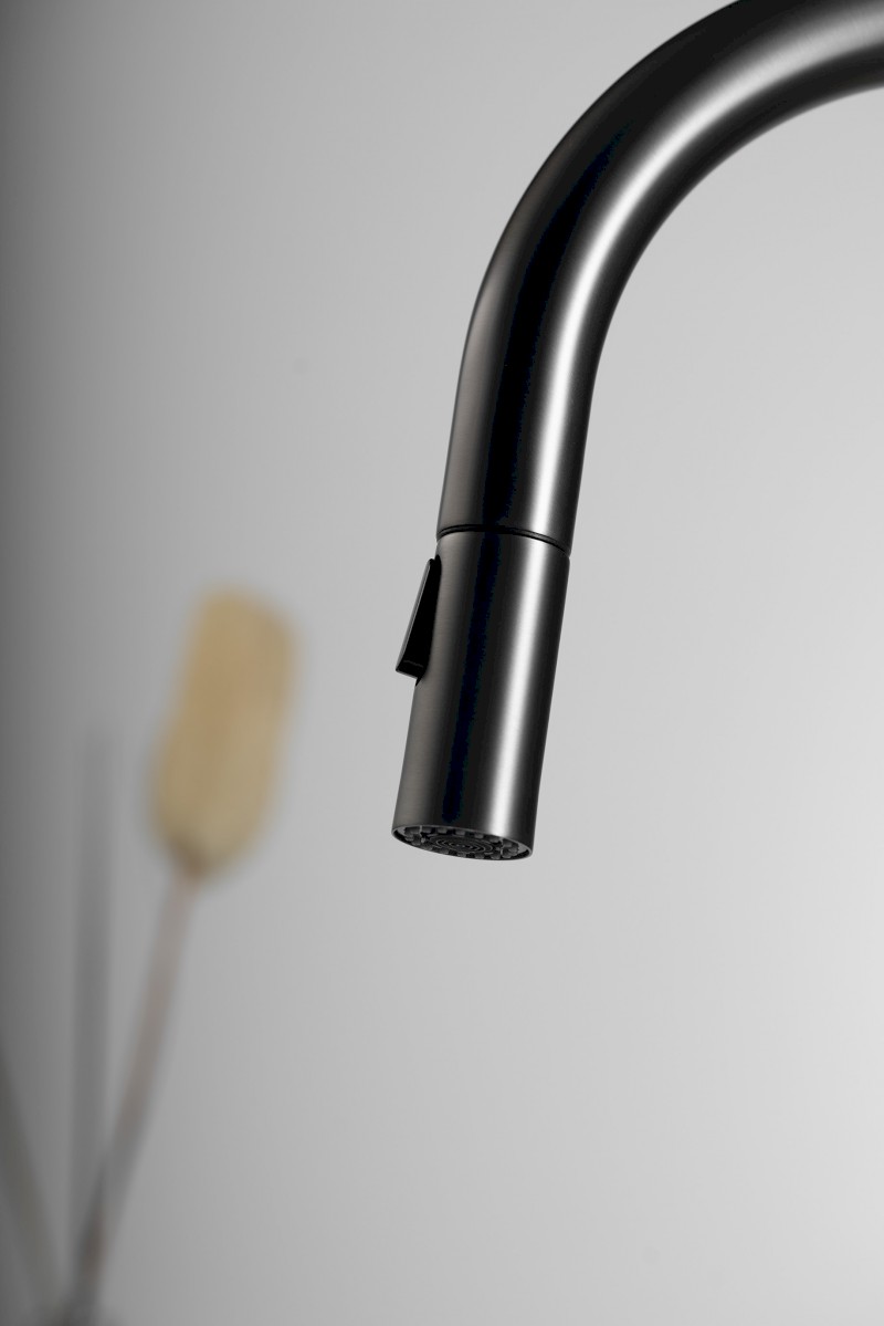 FLAWO stojánková dřezová baterie s výsuvnou sprškou, gun metal FR576GM