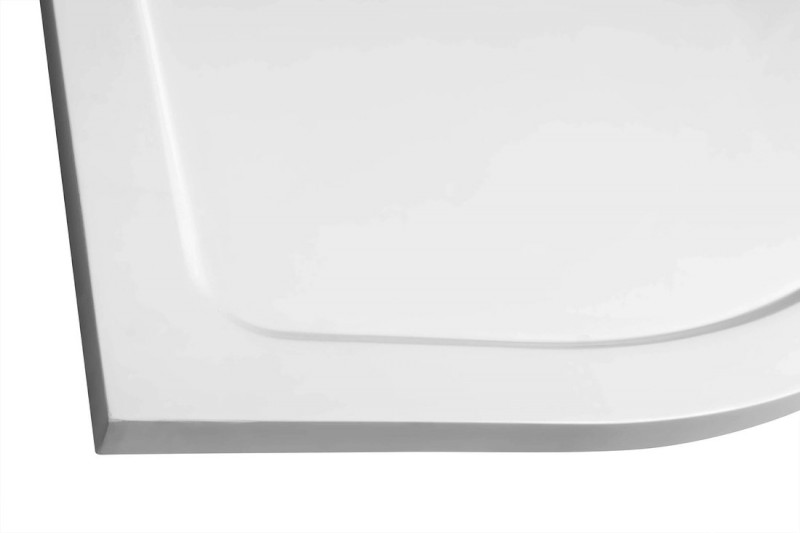 TECMI sprchová vanička z litého mramoru, čtvrtkruh 90x90cm, R550, bílá PQ559