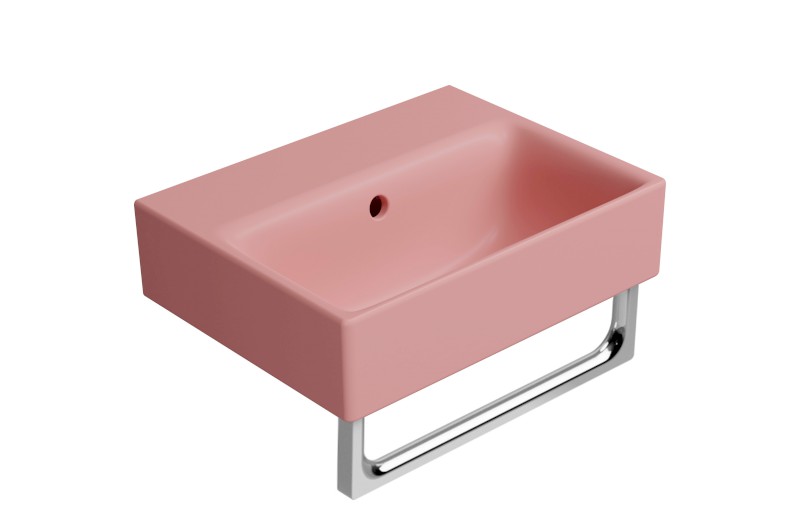 NUBES keramické umývátko 40x32cm, broušená spodní hrana, bez otvoru, blush mat 96849024