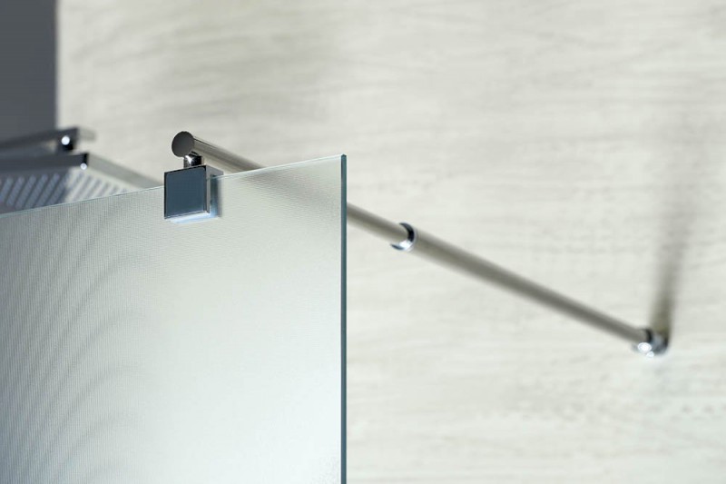 WALK-IN zástěna jednodílná k instalaci na zeď, 900x1900 mm, sklo Brick WI090