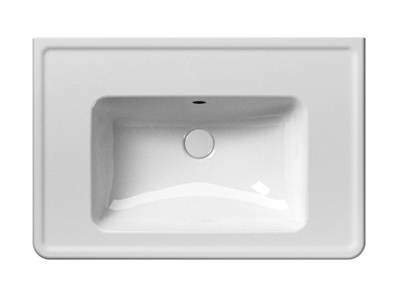 CLASSIC keramické umyvadlo 75x50cm, bez otvoru, bílá ExtraGlaze 8787011