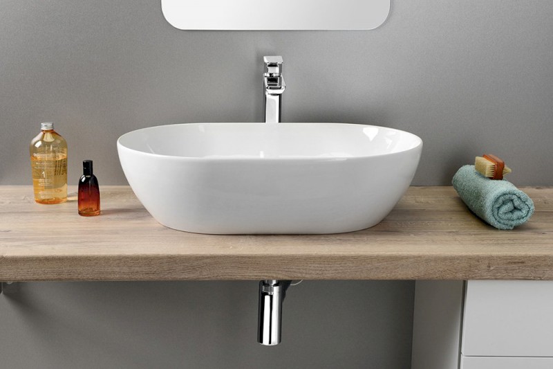 PURA keramické umyvadlo na desku 60x37cm, bílá ExtraGlaze 883411