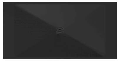 Keramická sprchová vanička, obdélník 200x100x2cm, černá mat 46201026