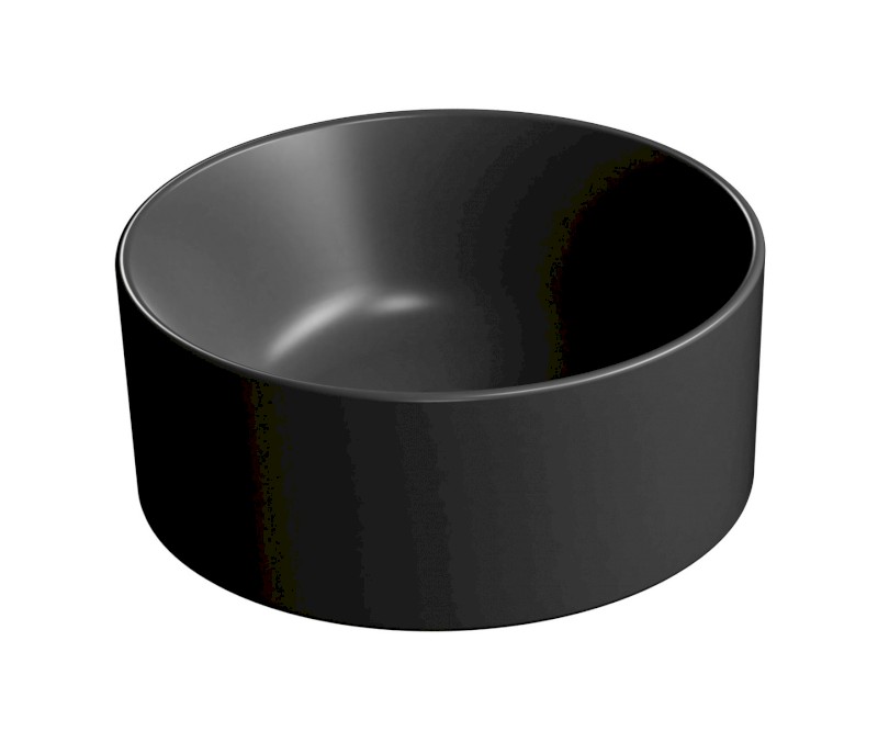 KUBE X keramické umývátko na desku, průměr 32cm, černá mat 943526