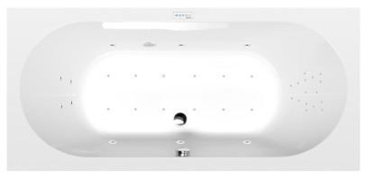 LEVANA hydromasážní vana, 170x80x39cm,Highline Hydro-Air, chrom 71745.6010