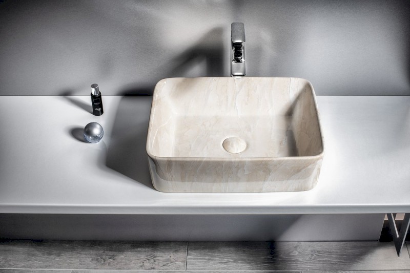 DALMA keramické umyvadlo na desku, 48x38 cm, marfil MM527