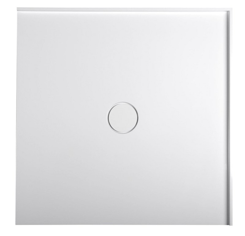 MIRAI sprchová vanička z litého mramoru, čtverec 90x90x1,8cm, bílá 73165