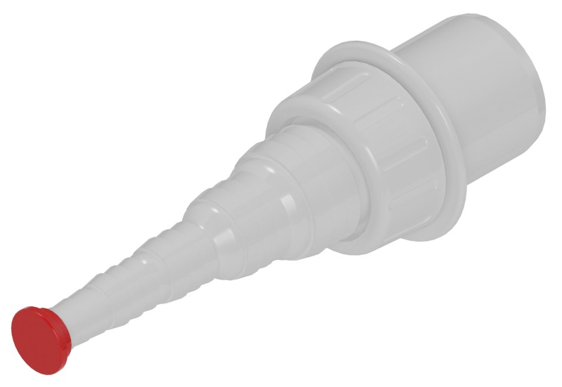 HT koncovka se zpětnou klapkou pro připojení hadice 10-26mm, DN32 168.440.0