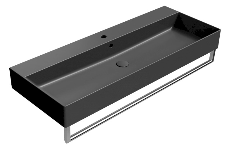 KUBE X keramické umyvadlo 120x47cm, černá mat 9424126