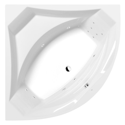 ROSANA hydromasážní vana, 150x150x49cm, Attraction Hydro, chrom 63119.3010