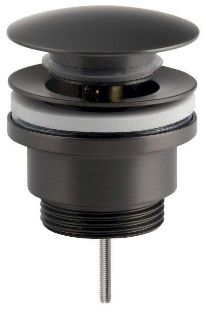 Umyvadlová výpust 5/4“, click-clack, velká zátka, 10-55mm, gun metal CV1002GM