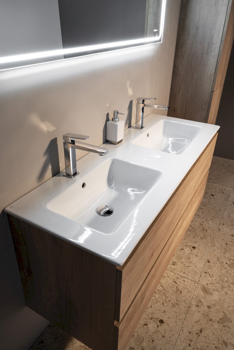 EZARA dvojumyvadlová skříňka 120x55x46cm, dub cuneo EZ121-2525