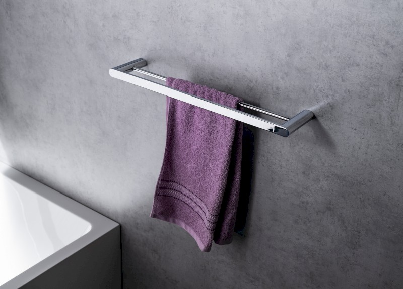 FLORI dvojitý držák ručníků 600mm, chrom RF011