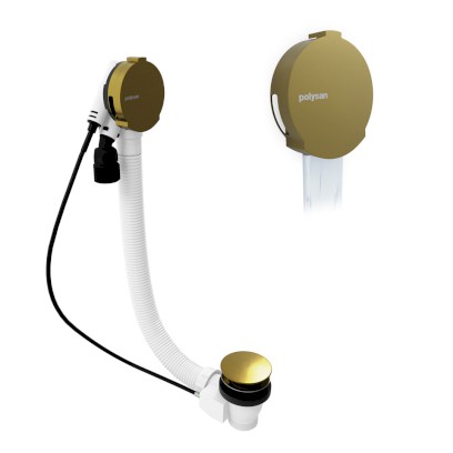 Vanová souprava s napouštěním, bovden, délka 800mm, zátka 72mm, zlato mat 71853.91