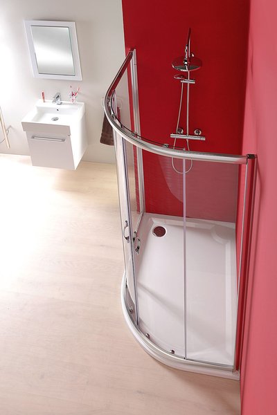 RIVA sprchová vanička z litého mramoru, čtvrtkruh 120x90cm, levá, bílá GR12090L