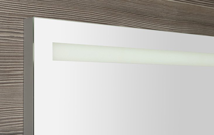 BRETO zrcadlo s LED osvětlením a policí 120x60,8cm BT120