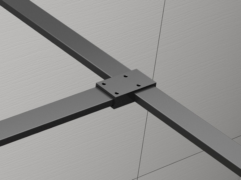 ESCA T- spojka vzpěr, černá ES7525