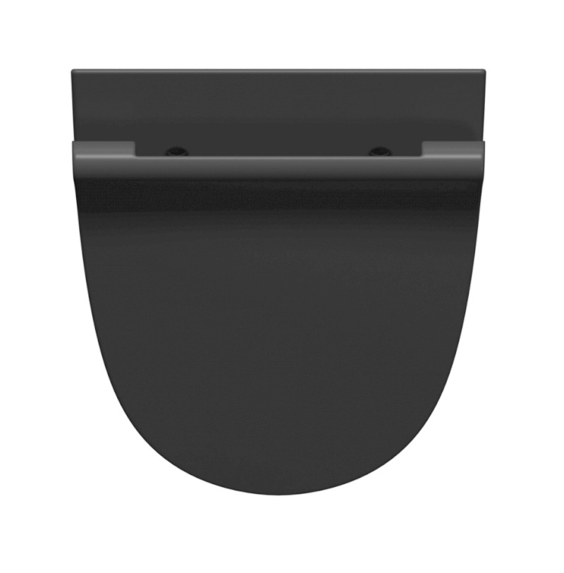 COMMUNITY urinál se zakrytým přívodem vody s otvory pro víko 31x54,5cm, černá mat 769626