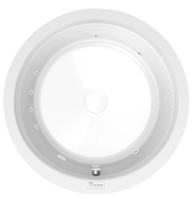 OBLO hydromasážní vana, 165x48cm, Highline Hydro, chrom 72840.5010